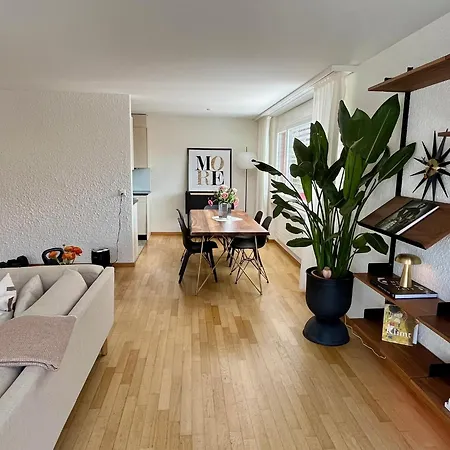 Boho Chic With 125sqm, 2 Bedroom 2 Baths With 36sqm Dual Terraces With Parking And 10 Min To Цюрих